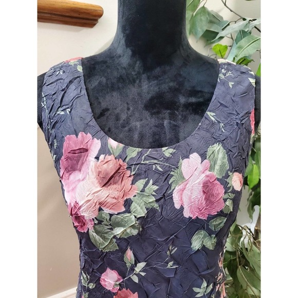 Jessica Howard Women Floral Polyester Round Neck Sleeveless Knee Length Dress 10 - Picture 2 of 12